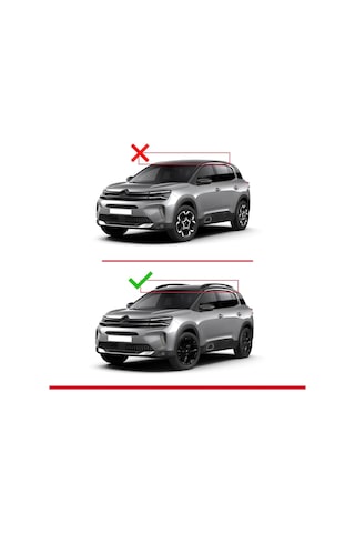 Citroen C5 Aircross 2018 Ve Sonrası İle Uyumlu Basic Model Ara Atkı Tavan Barı Gri 3 Adet
