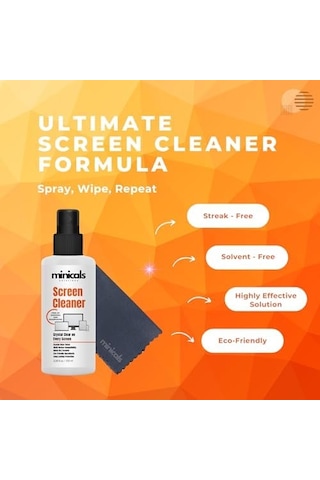 Telefon, Tablet Ve Bilgisayar İçin Ekran Temizleyici Sprey & Mikrofiber Bez 100ml
