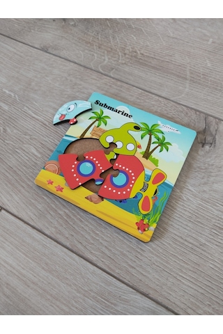 Mini 4 Parça Denizaltı Ahşap Puzzle Mini 4 Parça Denizaltı Ahşap Puzzle