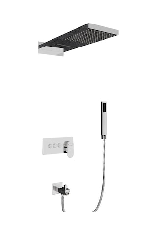 Fause Fau111 Ankastre Comfort Panel Şelale Duş Seti Krom