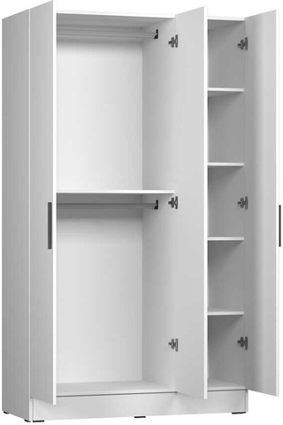 Trendline 3 Kapaklı Aynalı Gardırop - Beyaz 120x207x53 Cm