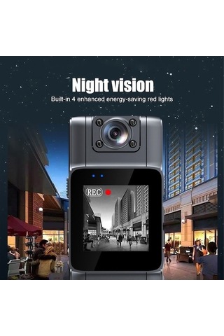 Pazly Vücut Video Uhd Ses Mini Kayıt Kamerası D12552-1 4k Dijital Ro