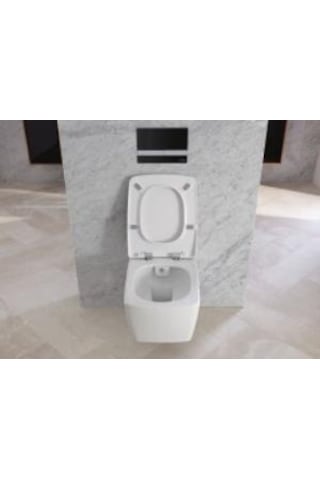 VitrA Metropole Asma Klozet 7672b003-1687 Rim-ex - Gizli Montajlı - 56 Cm - Taharet Borulu - Entegre Musluklu - Taharet Borusu Girişi Sıva Altı Uygula