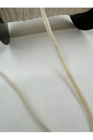 5 Mm Pamuk Kadife Şerit-5 Metre-ekru