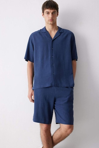Defacto Relax Fit Polo Yaka Pamuklu Yazlık Kısa Kollu Gömlek D8875ax25smnv256 Lacivert