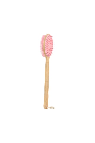 Suntek Duş Fırçası Bambu Sırt Scrubber 42cmx7.5cm-kırmızı