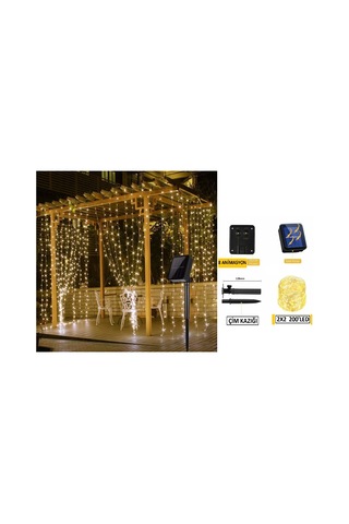 Peri Perde Led 2x2 Mt Solarlı Peri Led - Günışığı Işık