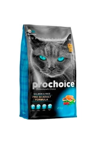 Prochoice Pro 34 Somonlu ve Pirinçli Yetişkin Kedi Maması 2 KG