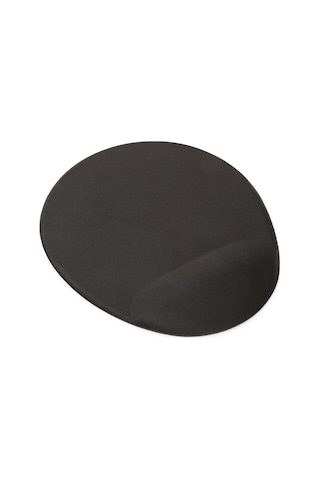 Newdaki Siyah Yuvarlak Bilgisiyar Notebook Bileklik Destekli Ergonomik Optik Mousepad 19x23 cm