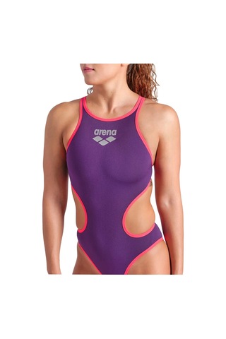 One Biglogo One Piece Kadın Mor Yüzücü Mayosu Çok Renkli