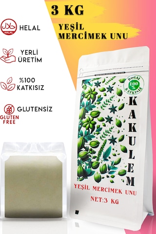 Kakulem Glutensiz Yeşil Mercimek Unu 3 Kg
