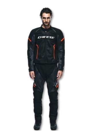 Dainese Air Frame 3 Black Red Fluo Tekstil Motosiklet Mont 58