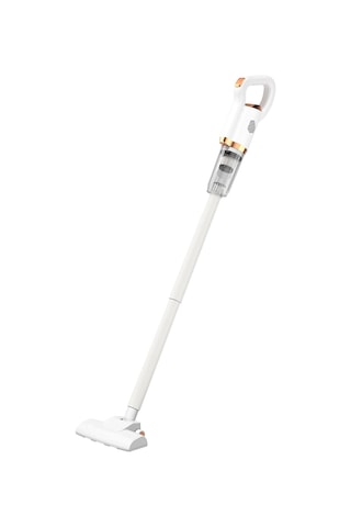 Zemin Fırçası İle Kablosuz Elektrikli Süpürge, Araba Elektrikli Süpürge Güçlü Emme, Araba Ev Masası İçin Sessiz El Vakumu, Beyaz