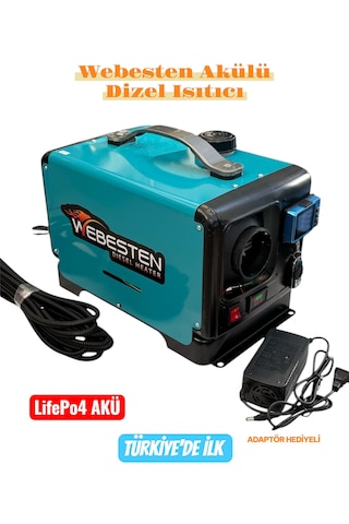 Webesten Akülü Taşınabilir Dizel Isıtıcı 12/24/220v Bluetooth'lu Serisi 220v Sarjlı