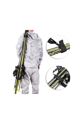 Geeksen Nylon Kayak Taşıma Kayışları: Çift Askılı, Melanjlı, Omuz Ve El Taşımı 240x3.8 Cm Siyah Siyah