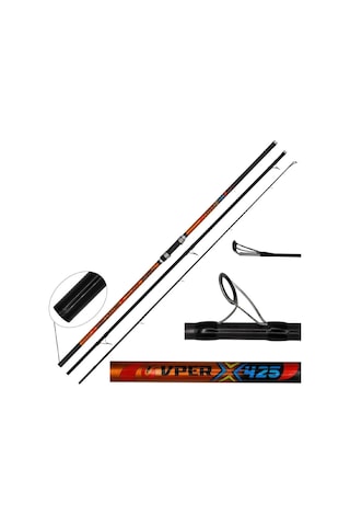 Portfish Vper 425cm 300gr 3parça Im6 Karbon Surf Kamış 1