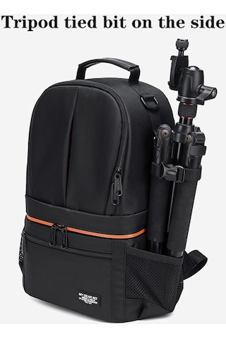 Sones Büyük Kapasiteli Su Geçirmez Sırt Çantası Seyahat Omuzları Kamera Çantaları Siyah Izgara İç Kırmızı