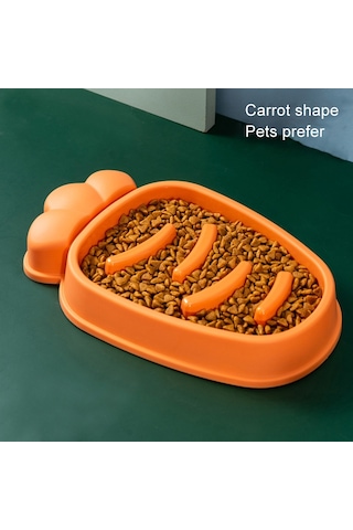 Sones Turp Şekilli Köpek Yavaş Yemek Kasesi Devrilme Önleyici Hayvan Kasesi