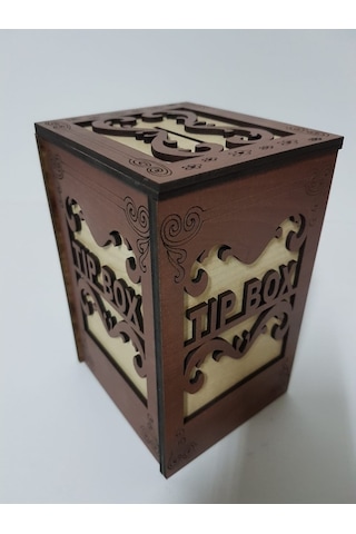 Tip Box Tip Kutusu Anahtarlı Kilitli Hediye Bahşiş Kutusu Kumbara