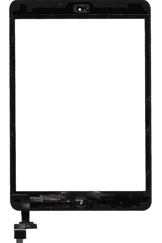 Apple  Uyumlu iPad Mini 2 A1432 Butonlu Dokunmatik Siyah