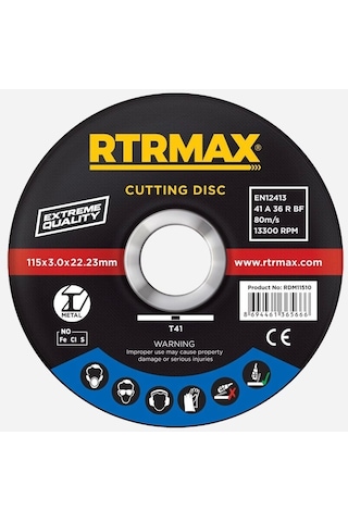 Rtrmax Rdm11510 Metal Kesme Diski 115x1.0mm