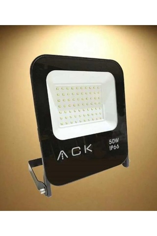 Ack 50w Led Projektör Ip66 Suya Dayanıklı 3000k Sarı Işık 5100lmn At62-05002