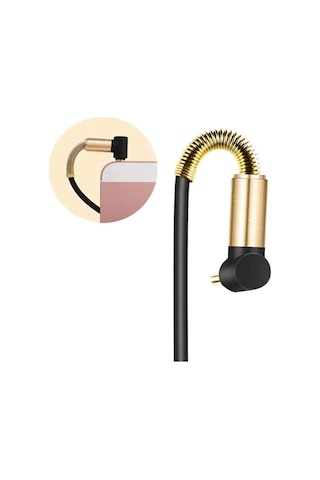3.5mm Aux Kablosu Jak Erkek Erkek L Tipi 1 Metre Ses Aktarım Kablosu 5545