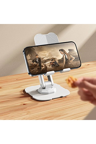 Masaüstü Telefon & Tablet Tutucu Standı Karbon Çelik Gövde 40 Kg Taşıma Kapasitesi 360 Dönen Başlık