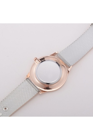 Fastbuy Erkek Kadın Cenevre Moda Kuvars İzle Paslanmaz Çelik Kordonlu Altın Beyaz Kadran Saat Çok Renkli