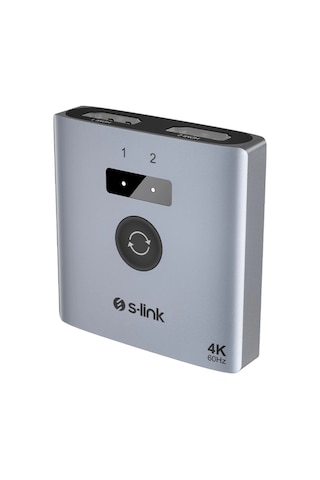 S-lınk Sl-lu602, 2xhdmı, 4k, 60hz, Monitör Çoklayıcı 1pc-2monitör Veya 2pc- 1monitör Çift Yönlü Sw