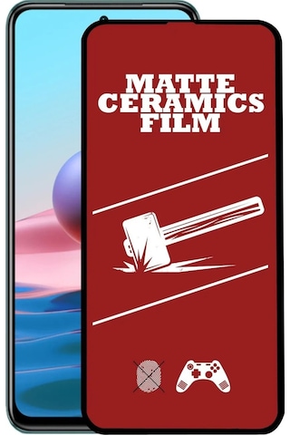 Xiaomi Redmi Note 10s Uyumlu Mat Seramik Nano Kırılmaz Ekran Koruyucu - Parmak İzi Bırakmaz