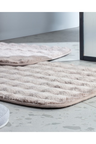 Madame Coco Reflet Bubble 2'li Banyo Paspası - Taş 8684427127872 Taş