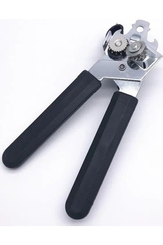 Yaratıcı Güçlü Konserve Açacağı Basit Çok Fonksiyonlu Açacak Bıçak Şişe Açacağı Plastik Saplı Manuel Konserve Açacağı Mutfak Aleti Siyah