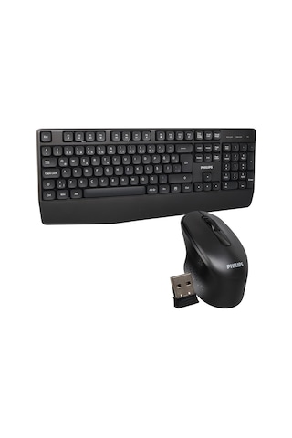 Philips Spt6348b Usb Kablosuz Ofis Tipi Siyah Numpadli Türkçe Q Klavye Mouse Seti