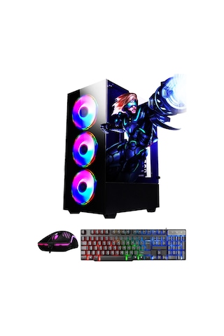 Ramtech Fullforce FF464 R5-5500 16 GB 512 GB SSD 8 GB RX580 Masaüstü Oyuncu Bilgisayar