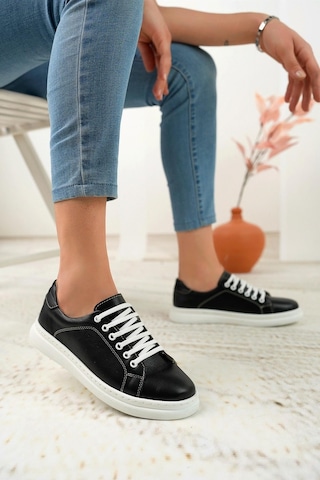 Nesil Shoes Syg P55 Siyah Hakiki Deri Kadın Ayakkabı-siyah Siyah