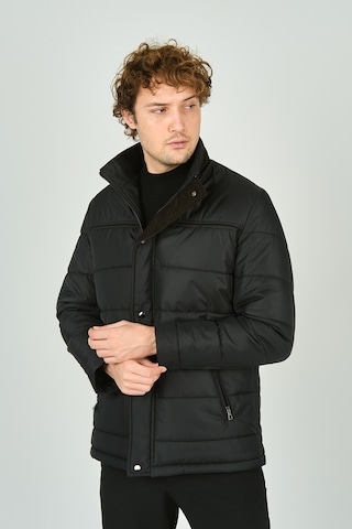 Daynax Erkek İçi Kürklü Dik Yaka Çıtçıt Ve Fermuar Kapamalı Mont Kaban 5300 Siyah Siyah