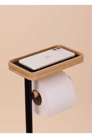 The Mia Tepsili Tuvalet Kağıdı Standı Siyah Glv0756 Siyah