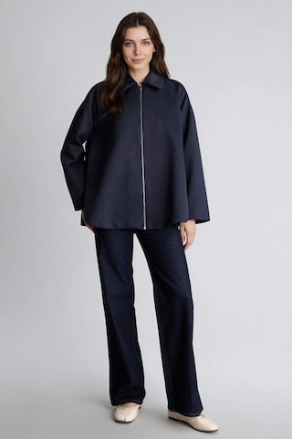 Defacto Loose Fıt Gabardin Trençkot H2391ax26spnv253 Lacivert-nv253