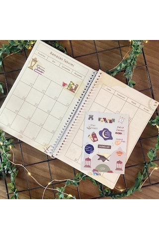 Ramazan Planlayıcı Cüz, Teravih, Oruç, Günlük Planlama, Hatim, Sticker Hediyeli Çok Renkli
