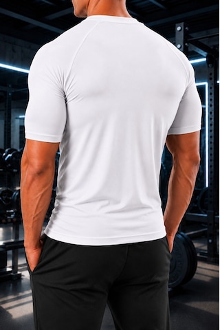 Sapeur Erkek Premium Raglan Dikişli Compression Tişört - Ultra Esnek Ve Nefes Alan Beyaz