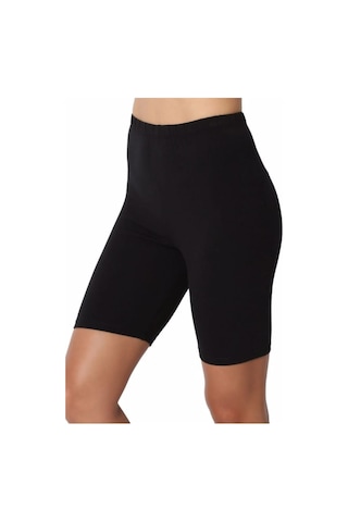 Kadın Siyah Diz Üstü Tayt SiYAH