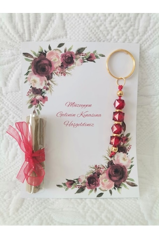 50 Adet Kişiye Özel Tasarım Dağıtmalık Hediyelik Kına Ve Anahtarlık Seti
