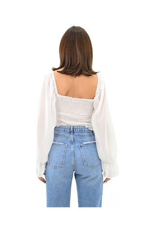 Koza Butik Kadın Şifon Crop Bluz 1734-24 001