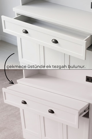 Avm 24 Kenzo Kahve Köşesi 150 Cm Montaj Dahil Beyaz