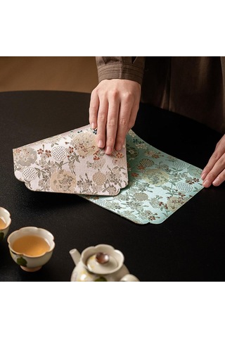 Homyl Çay Matı Pedi Çok Amaçlı Aksesuarları Bezi Parti Ofis Çok Renkli