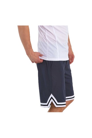 Adams Erkek Polyester Beyaz Şeritli Basketbol Şort 001