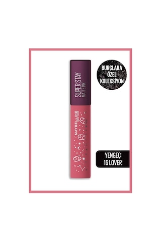 Maybelline New York Super Stay Matte Ink Zodiac Likit Mat Ruj- 15 Lover (Yengeç)