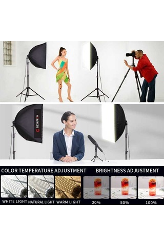 Deyatech Softbox 60 x 90 CM 120W 3000-5500K Led Video Ve Fotoğraf Çekim Işığı