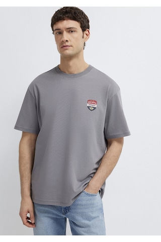 Mavi - Mavi Jeans Baskılı Gri Tişört 0613599-85550